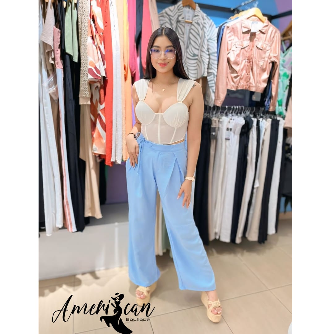 PANTALON CELESTE